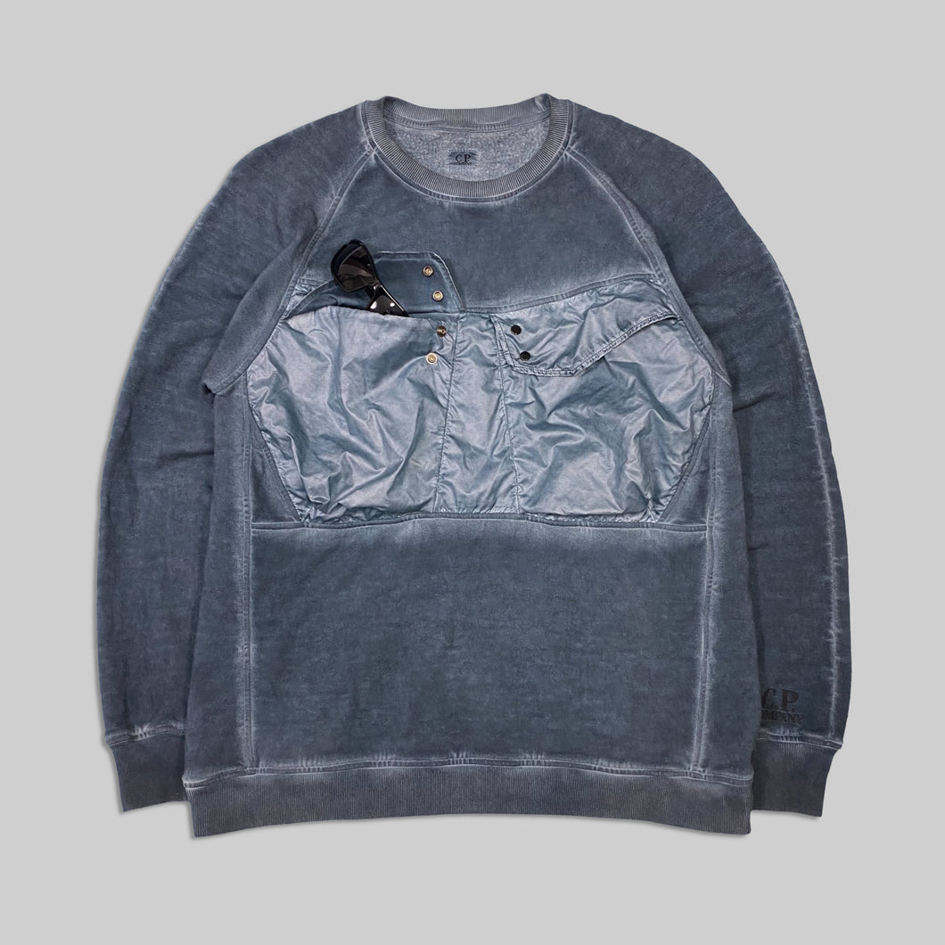 C.P company garment dyed nylon pocket pullover