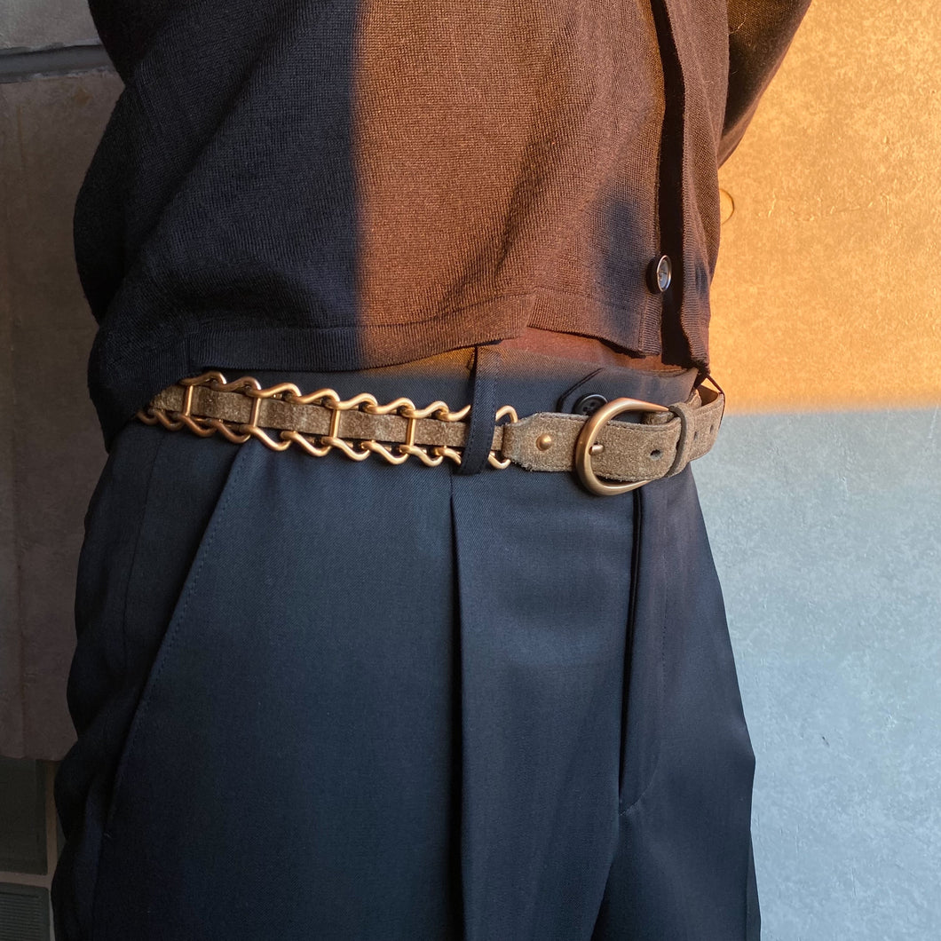 MIU MIU metal and leather combination belt