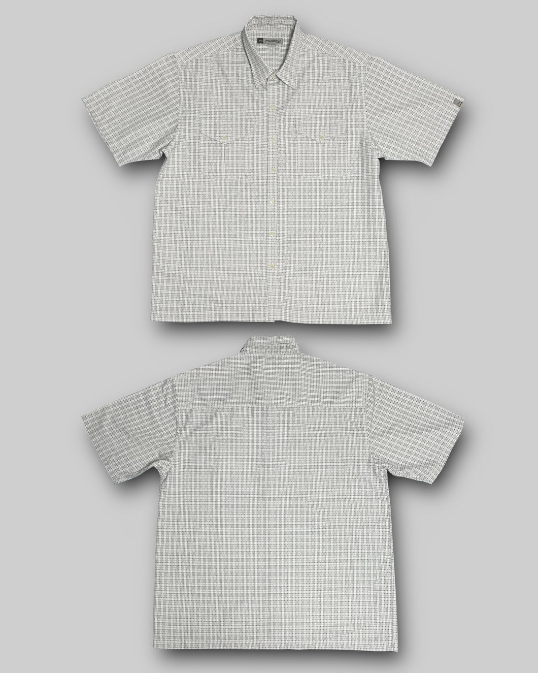 00'S Pixel check short sleeve shirt